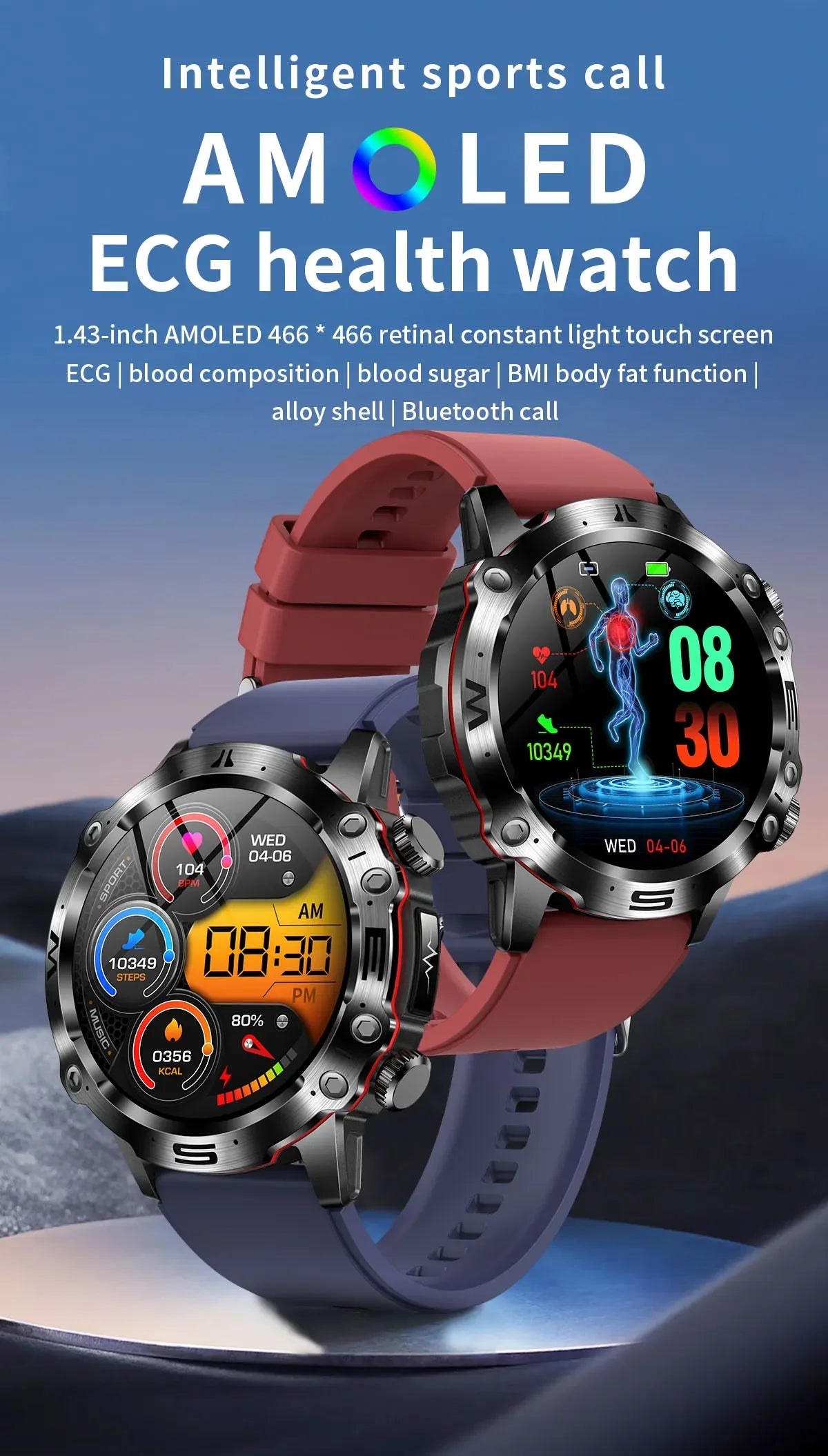 ECG+PPG Sports Smart Watch - Pulse Wrist