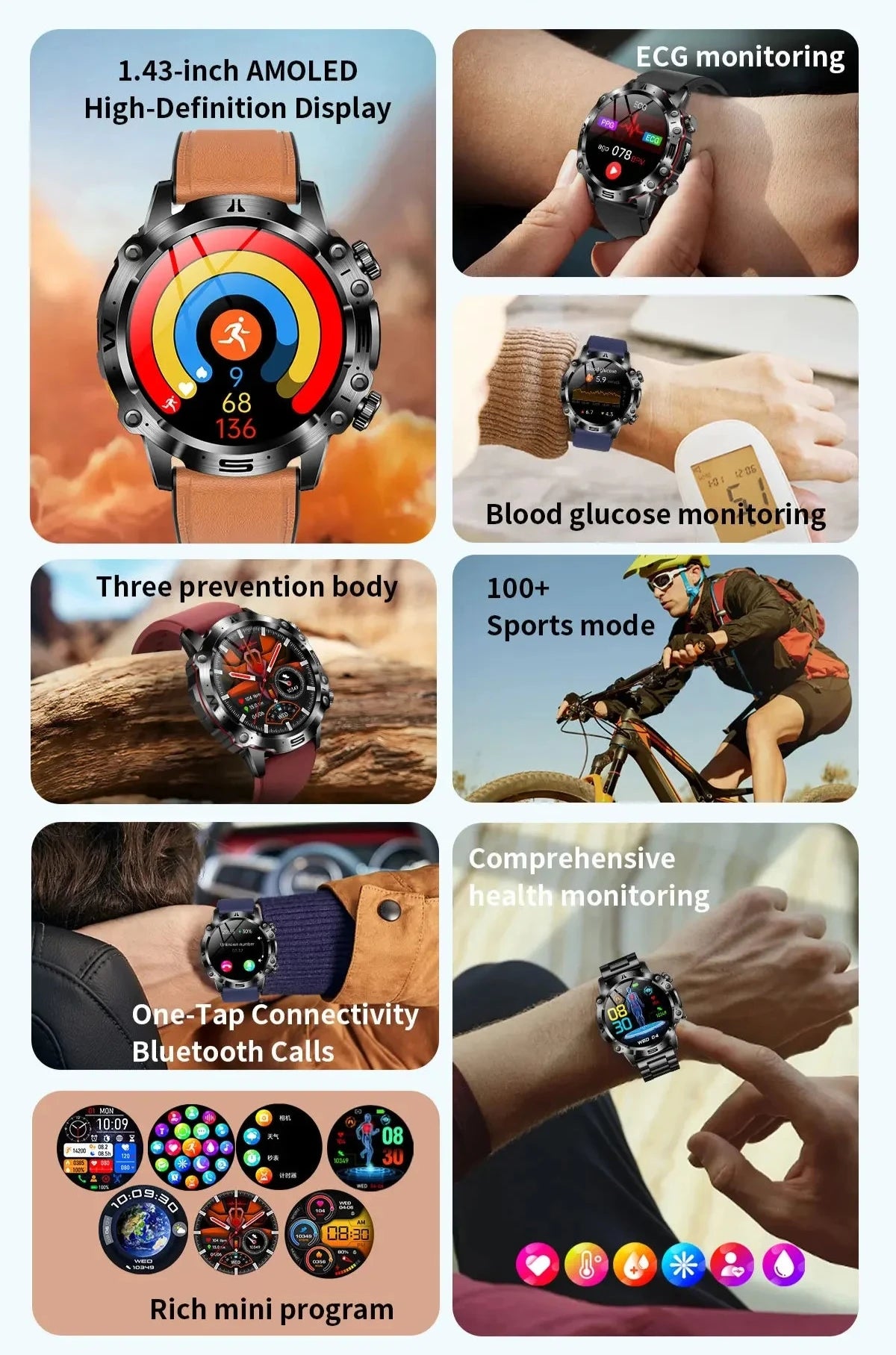 ECG+PPG Sports Smart Watch