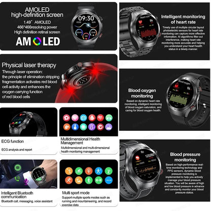 AMOLED Smart Watch Men Sports Medical Grade